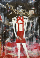 Juan Karlos Echeverría Franco, "After the storm," 2024. Mixed media on paper  26.5" x 19" . #5303F