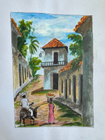 E. Cornelio, Untitled, 2011. Acrylic on paper. 8' x 6.5" #2104C