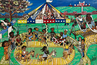 Salvador Pavón Gómez, "Los caballitos," 2020. Oil on canvas, 10" x 15"   #5558D SOLD