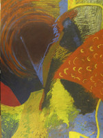 Ernesto Peña Pou  #3721. "Viaje Al Espiritu," N.D. Oil On  Canvas. 28.25" X 35.25." 