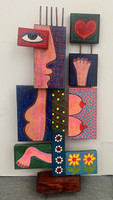 Jose Fuster, Untitled, 2025. Acrylic on wood. 20” x 9” x 4”. #5270D