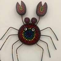 Jose Fuster, “Araña,” 2025. Acrylic on wood. 13” x 12”x 1” #5270E