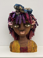 Sandra Dooley,  "Cecilia," 2025. Mixed media: fabric, oil on polyurethane foam, 16.9” x 11.8” x 4.7”                                                        #5643P