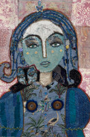 Sandra Dooley, "Blue" postcard