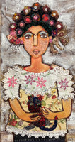 Sandra Dooley, "Frida" postcard
