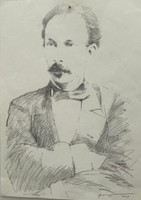 Toirac (José Angel Toirac y Batista), "Jose Marti," 2003. Pencil on paper.  23.25” x 16.75”