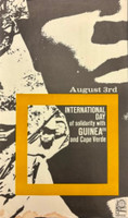 OSPAAAL (Ñiko (Antonio Pérez González)), "International day of solidarity with Guinea-Bissau and Cape Verde," 1969. Offset poster, 21.5" × 13"