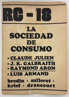 Instituto del Libro (cover artist: Frémez (José Gómez Fresquet)), "RC: Revolución y Cultura,  Año 3, número 18, enero de 1970. La sociedad de consumo." Magazine, offset print on newsprint.