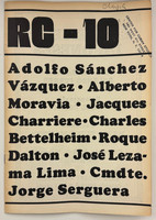 Instituto del Libro (cover artist: Frémez (José Gómez Fresquet)), "RC: Revolución y Cultura, Año 1, número 10, 15 de mayo de 1968, Año del Guerrillero Heroico." Magazine, offset print on newsprint