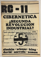 Instituto del Libro (cover artist: Frémez (José Gómez Fresquet)), "RC: Revolución y Cultura, Año 1, número 11, 15 de julio de 1968, Año del Guerrillero Heroico. 'Cibernética ¿Segunda Revolución Industrial?'" Magazine, offset print on newsprint