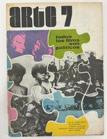 Universidad de la Habana - Comisión de Extensión Universitaria, Sección de Cine (cover design and artistic direction: Luis G. Fresquet (Chamaco)), "Arte 7, Año 1, No. 6, Febrero 1971," February 1971. Offset print, magazine.