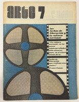 Universidad de la Habana - Comisión de Extensión Universitaria, Sección de Cine (cover design and artistic direction: Luis G. Fresquet (Chamaco)), "Arte 7, Año 1, No. 12, Agosto 1971," August 1971. Offset print, magazine.