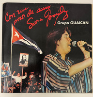 EGREM (cover designer: Olivio Ballaou, direction and orchestration: José Ordás, Julio Valcárcel, artists: Sara González, Grupo Guaicán), "Con un Poco de Amor," 1987. Offset print, LP record album.