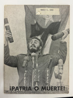 Instituto Nacional de Reforma Agraria (INRA) (cover designer: unknown, author: Fidel Castro), "¡Patria o Muerte!" March 5, 1960. Offset print, pamphlet.