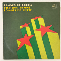 Tricontinental (cover designer: unknown), "Himnos de Lucha / Fighting Hymns / Hymnes de Lutte," c. late 1960s. Vinyl LP,