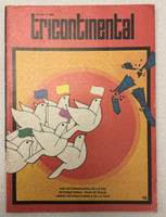 OSPAAAL (cover designer: Rafael Enríquez), "Año internacional de la paz / International year of peace / Année internationale de la paix," Tricontinental magazine, No. 104, March-April 1986. Offset print.