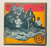 EGREM/Areito (cover designer and illustrator: Pablo Labañino, producer: Germán Pinella, recording engineer: Pedro A. Téllez, photographer: Fernando Gómez), "Grupo Moncada," performed by Grupo Moncada, 33 RPM LP,