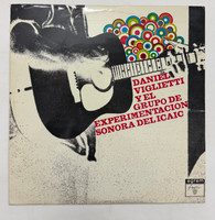 EGREM/Areito (cover designer: Ñiko (Antonio Pérez González), arrangers: Leo Brouwer, Sergio Vitier, Noel Nicola, Silvio Rodríguez), "Daniel Viglietti y el Grupo de Experimentación Sonora del ICAIC," ca. 1970s. Offset print, vinyl LP