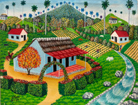 Osmar Peña Clavel, "El rio," 2023. Oil on canvas. 10" x 13" #5615B