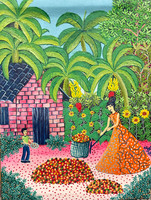 Yanet parra, “El campo,” N.D.  Oil canvas. 10” x 8”                                               #5632D