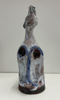 Fuster (José Rodríguez Fuster), Untitled, N.D. Mixed media on ceramic. 8.5" × 3". #5047B