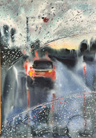 Camejo (Luis Enrique Camejo),  Untitled, 2024. Watercolor on paper.         20” x 14”         #5032D