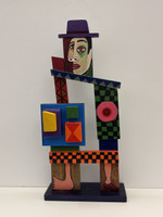 Fuster (José Rodríguez Fuster), Untitled, 2025. Mixed media on wood. 21"H × 10"W × 4"D. #5270L