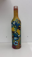Fuster (José Rodríguez Fuster), Untitled, N.D. Mixed media on glass bottle.                  13" x 3”                                                                                #5837S (SL)