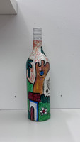 Fuster (José Rodríguez Fuster), Untitled, N.D. Mixed media on glass bottle. 13" x 3”.  #5837R (SL) 