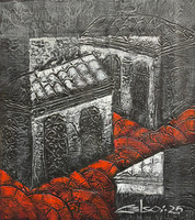 Celso, Untitled, 2025. Acrylic on canvas, 14" x 12", #5487D