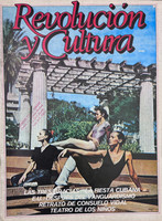 Revolución y Cultura- Ministerio de Cultura, La Habana (design: Rolando de Oraá, Estela Laborde; cover photo: Tito Álvarez ), Revolución y Cultura magazine, No. 9, September 1985. Contraportada design by Carmelo González.