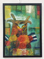 Elias Acosta, Untitled, N.D. Acrylic on board. 27.5" × 18.5". #1805 