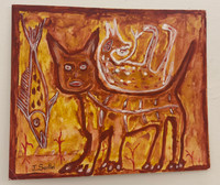 Sanfiel (Jorge Luis Sanfiel), Untitled, N.D. Acrylic on paper. 11.25" × 13.25". #2271B 