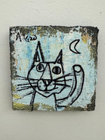 Alejandro Lazo, Untitled, 2026. Acrylic on wood. 5.25" × 5.25". #5940B