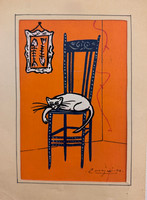 Casagui, Untitled, 2001. Mixed media on paper. 6.25" × 4.25”. #6002B 