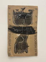 Rocío Villafaña, "Expo descarga en mí," N.D. Mixed media collage on paper. 20" × 12". #5368B