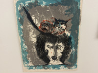 Caguayo, "En la soledad de mi laguna," 1991. Ink on paper. 19.5" × 15". #6001B 