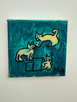 Alejandro Lazo, Untitled, 2026. Acrylic on canvas. 5.25" × 5.25". #5940C 