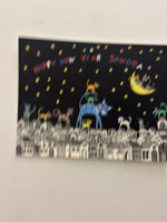 Cenia Gutiérrez Alfonso, "Happy New Year Sandra," 2005. Mixed media on paper. 8.5" × 11". #6004D (SL) NFS