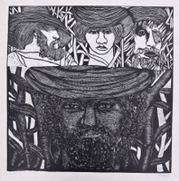 Choco (Eduardo Roca Salazar), Untitled, N.D. Serigraph, edition 1/15. 26" × 24.5". #890