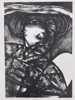 Choco (Eduardo Roca Salazar), Untitled, 1976. Lithograph, edition 14/20. 24.75" × 17.25". #990