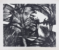Choco Untitled 1977 Linoleum PRINT, p/A 21" x 25" #543