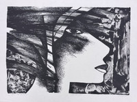Choco (Eduardo Roca Salazar), "Crecimiento," 1977. Lithograph, edition 1/20. 18" × 24". #663