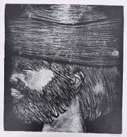 Choco (Eduardo Roca Salazar), Untitled, 1981. Serigraph, edition 8/20. 19.5" × 18.5". #896