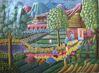 Magnolia Betancourt #6191. "Primavera," 2015. Acrylic on canvas, 23 x 31 Inches. SOLD!