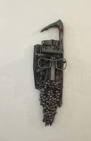 Carlos Cesar Román #6228. Untitled, N.D. Mixed media, found objects. 29 x 8 inches. 