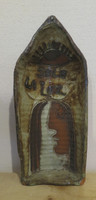 Fuster (José Rodríguez Fuster) #6509  ""Solo la luz," N.D. Glazed clay sculpture. 9.5 x 2 inches.    