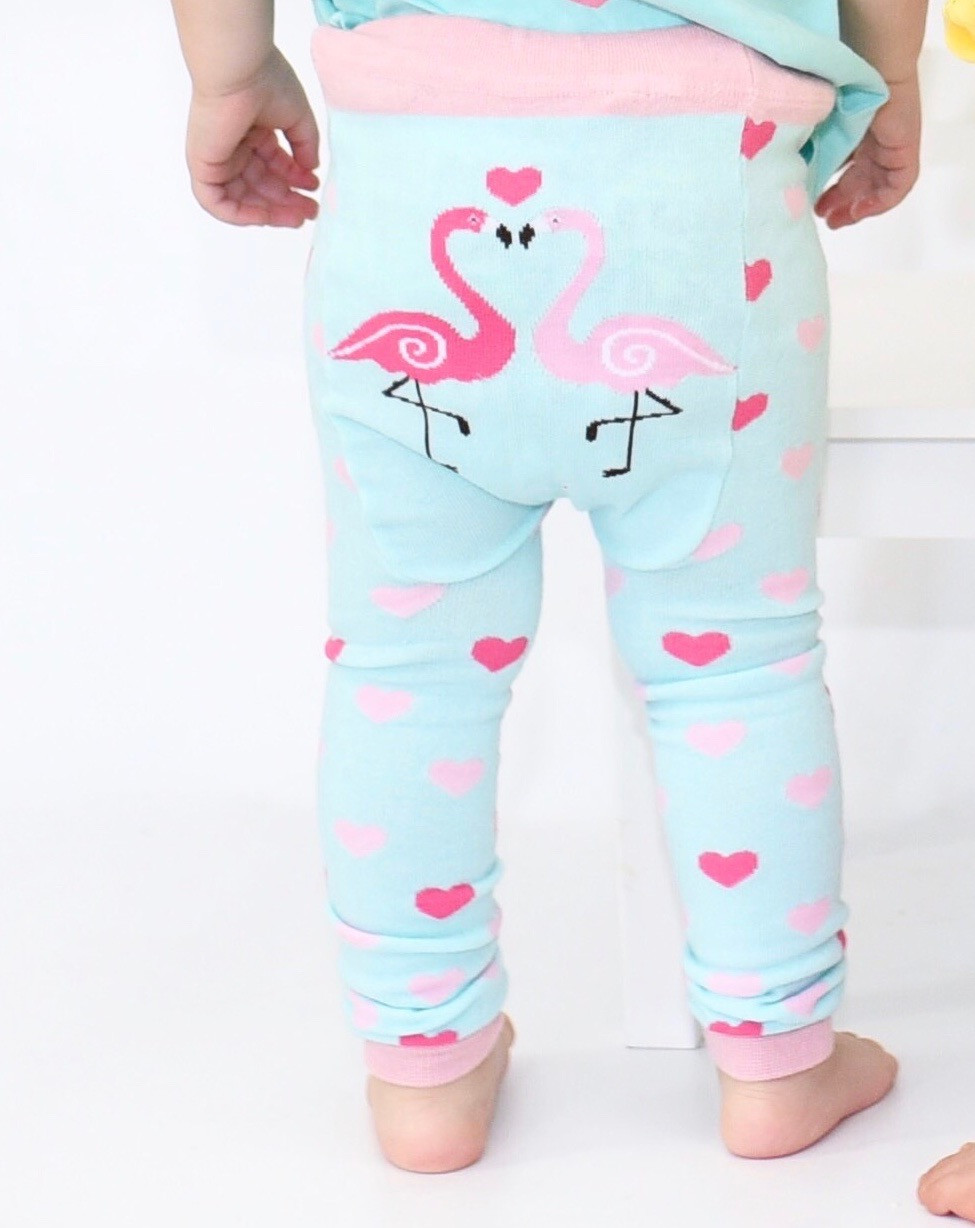 Flamingo Cotton Leggings | Doodle Pants