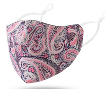 Neon Pink Paisley Adult Face Mask