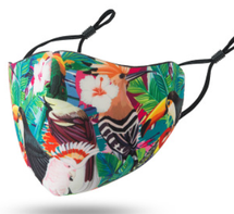 Neon Tropical Adult Face Mask